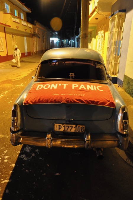 DON'T PANIC Towel on Cuba